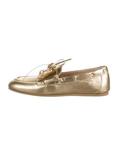 Pre-owned Stuart Weitzman Leather Loafers In Neutral