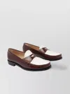 Stuart Weitzman Leather Loafers Two-tone Contrast Stitching
