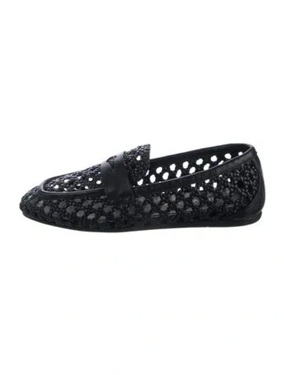 Pre-owned Stuart Weitzman Leather Loafers W/ Tags In Black