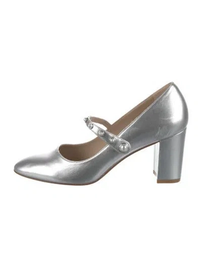 Pre-owned Stuart Weitzman Leather Mary Jane Flats