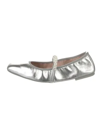 Pre-owned Stuart Weitzman Leather Mary Jane Flats