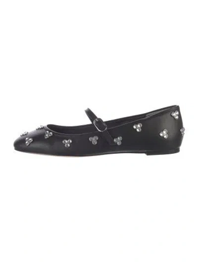 Pre-owned Stuart Weitzman Leather Mary Jane Flats In Blue