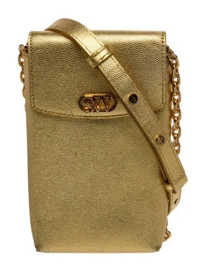 Pre-owned Stuart Weitzman Leather Messenger Bag In Green