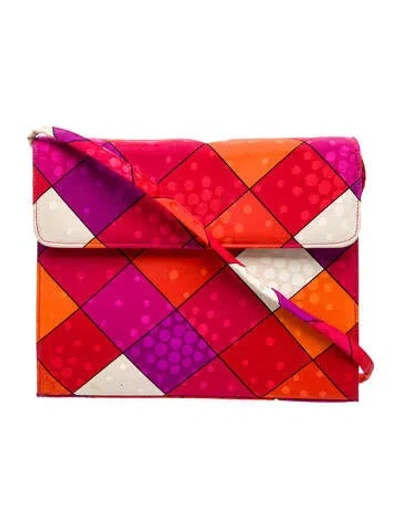 Pre-owned Stuart Weitzman Leather Messenger Bag In Red