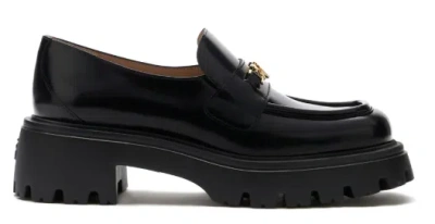 Stuart Weitzman Leather Moccasins With Rubber Sole