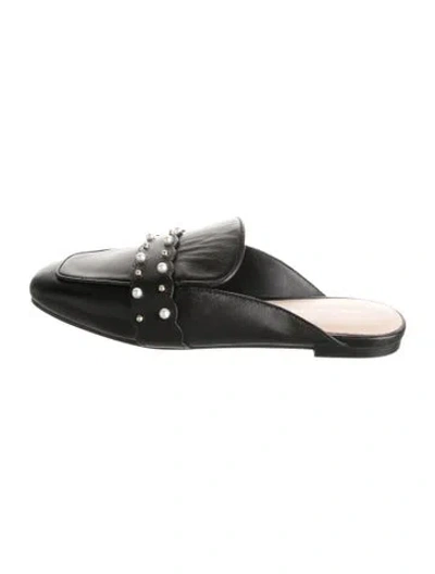 Pre-owned Stuart Weitzman Leather Mules In Black