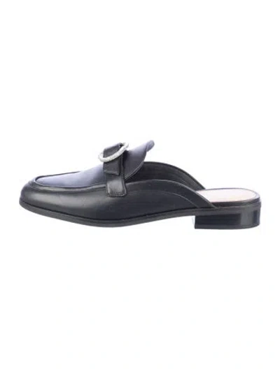 Pre-owned Stuart Weitzman Leather Mules In Black