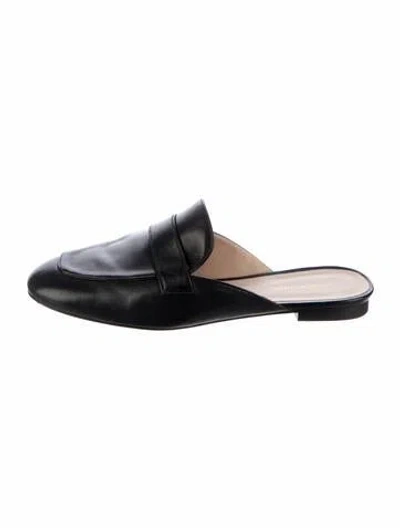 Pre-owned Stuart Weitzman Leather Mules In Grey/silver