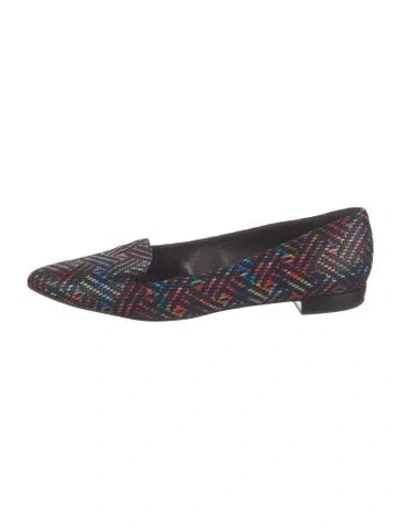 Pre-owned Stuart Weitzman Leather Patterned Loafers In Multi