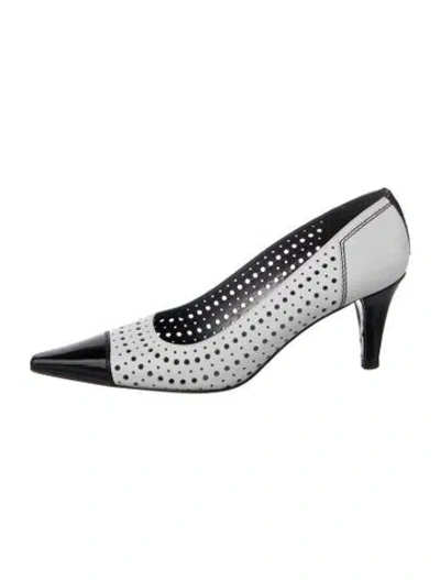 Pre-owned Stuart Weitzman Leather Polka Dot Print Pumps In Multi