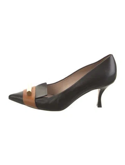 Pre-owned Stuart Weitzman Leather Pumps In Black