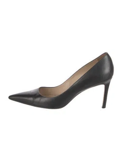 Pre-owned Stuart Weitzman Leather Pumps In Black