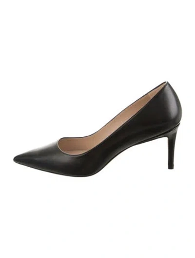 Pre-owned Stuart Weitzman Leather Pumps In Black