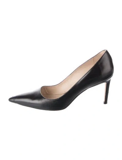 Pre-owned Stuart Weitzman Leather Pumps In Black