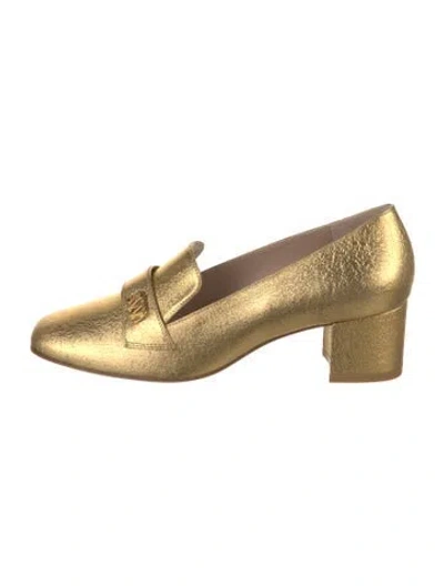 Pre-owned Stuart Weitzman Leather Pumps In Gold