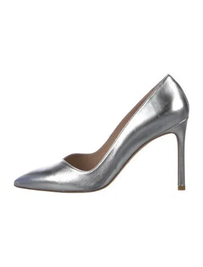 Pre-owned Stuart Weitzman Leather Pumps In Silver