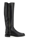 Stuart Weitzman Leather Riding Boot In Multi