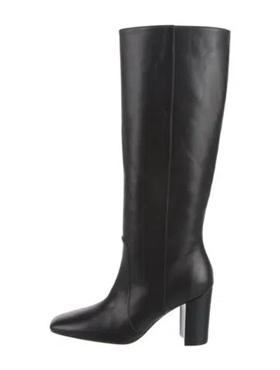 Pre-owned Stuart Weitzman Leather Riding Boots In Black