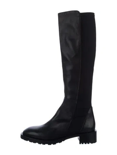 Pre-owned Stuart Weitzman Leather Riding Boots In Black