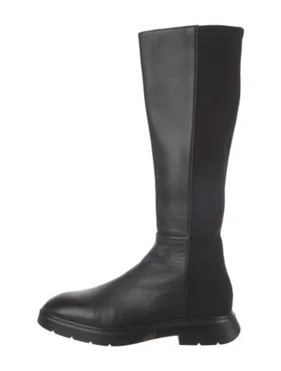 Pre-owned Stuart Weitzman Leather Riding Boots In Black