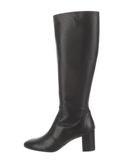 Pre-owned Stuart Weitzman Leather Riding Boots In Black