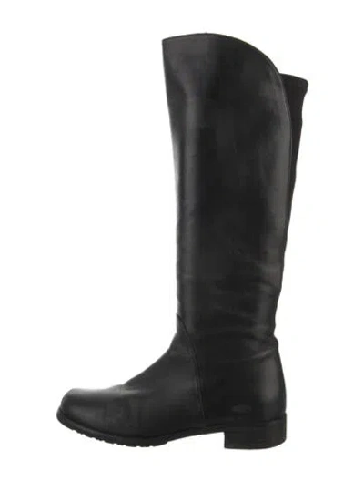 Pre-owned Stuart Weitzman Leather Riding Boots In Black
