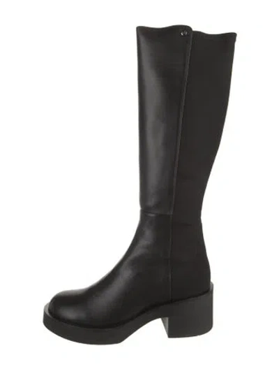 Pre-owned Stuart Weitzman Leather Riding Boots In Black
