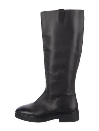 Pre-owned Stuart Weitzman Leather Riding Boots In Black