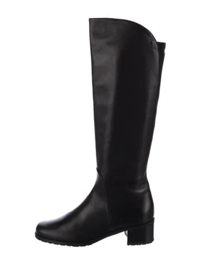Pre-owned Stuart Weitzman Leather Riding Boots In Black