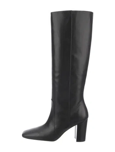 Pre-owned Stuart Weitzman Leather Riding Boots In Black