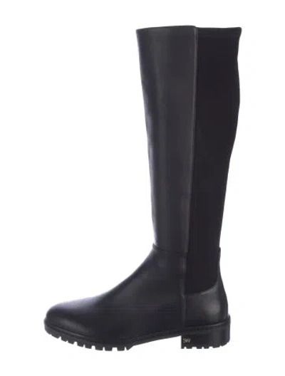 Pre-owned Stuart Weitzman Leather Riding Boots In Black