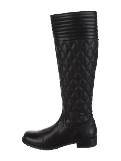 Pre-owned Stuart Weitzman Leather Riding Boots In Black