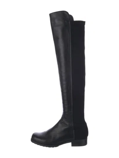 Pre-owned Stuart Weitzman Leather Riding Boots In Black
