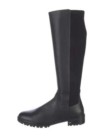 Pre-owned Stuart Weitzman Leather Riding Boots In Black