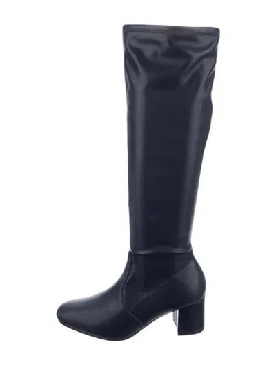 Pre-owned Stuart Weitzman Leather Riding Boots In Blue