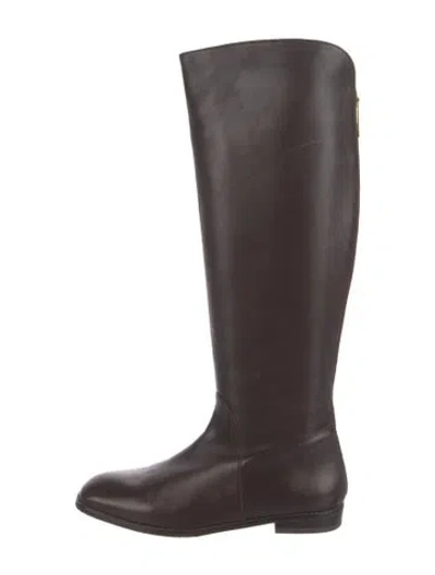 Pre-owned Stuart Weitzman Leather Riding Boots In Brown