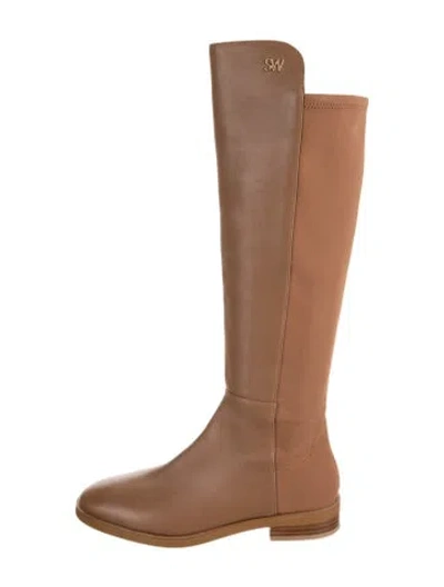 Pre-owned Stuart Weitzman Leather Riding Boots In Brown