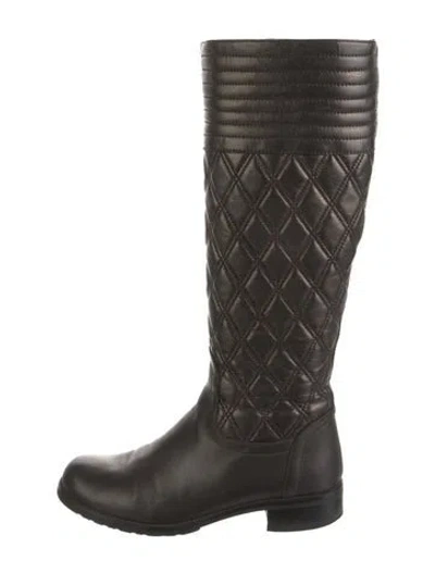Pre-owned Stuart Weitzman Leather Riding Boots In Brown