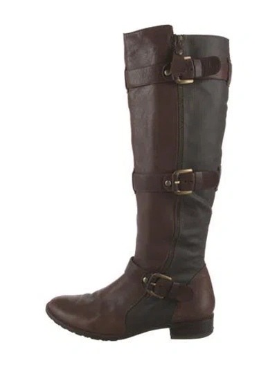 Pre-owned Stuart Weitzman Leather Riding Boots In Brown