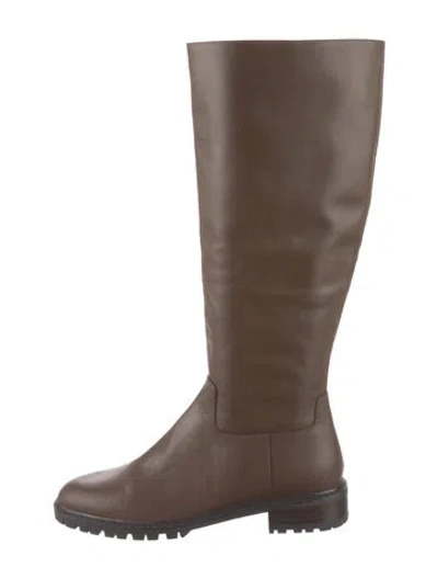 Pre-owned Stuart Weitzman Leather Riding Boots In Brown