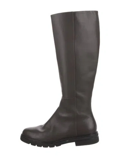 Pre-owned Stuart Weitzman Leather Riding Boots In Brown