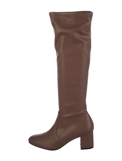 Pre-owned Stuart Weitzman Leather Riding Boots In Brown