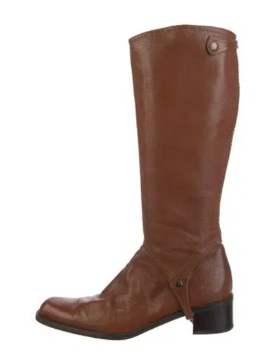Pre-owned Stuart Weitzman Leather Riding Boots In Brown
