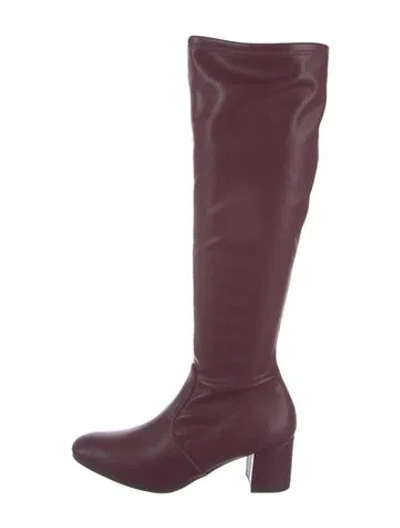 Pre-owned Stuart Weitzman Leather Riding Boots In Red
