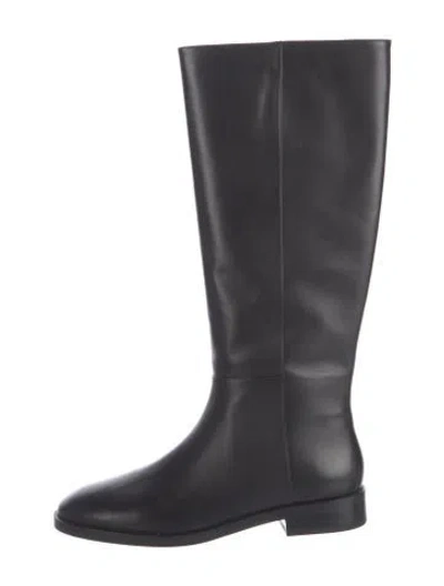 Pre-owned Stuart Weitzman Leather Riding Boots W/ Tags In Black
