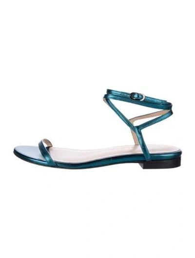 Pre-owned Stuart Weitzman Leather Sandals In Blue