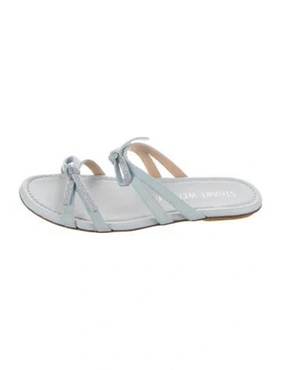 Pre-owned Stuart Weitzman Leather Sandals In Blue