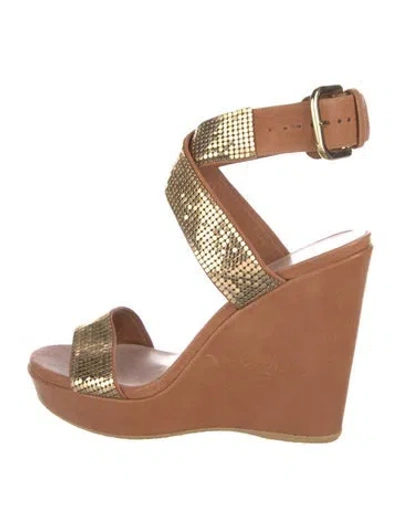 Pre-owned Stuart Weitzman Leather Sandals In Brown