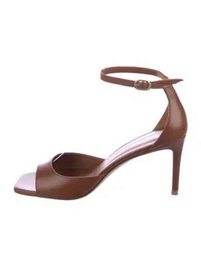Pre-owned Stuart Weitzman Leather Sandals In Brown