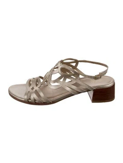 Pre-owned Stuart Weitzman Leather Sandals In Brown